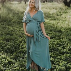 Wren and Ivory Dakota Faux wrap dress